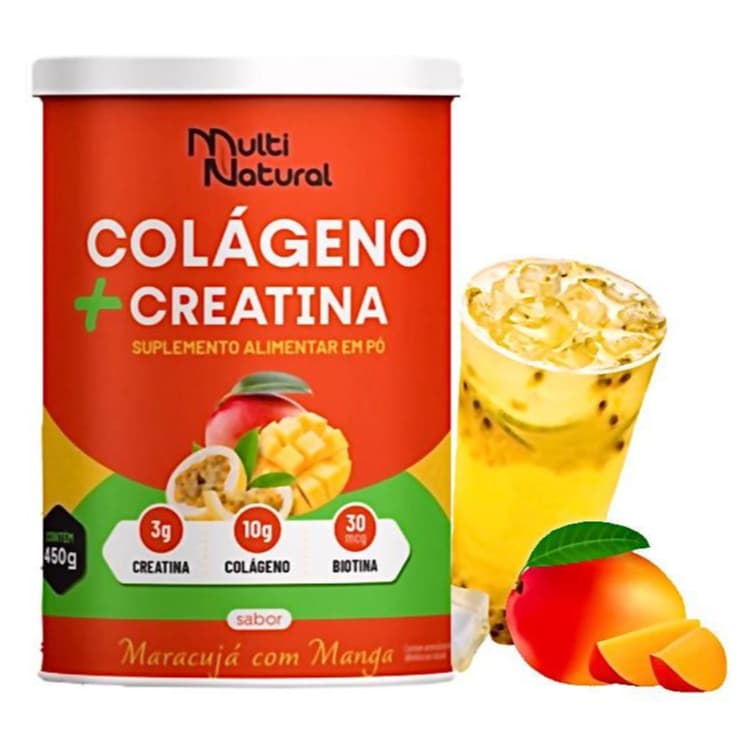 COLÁGENO + CREATINA SABOR MARACUJA E MANGA 450g