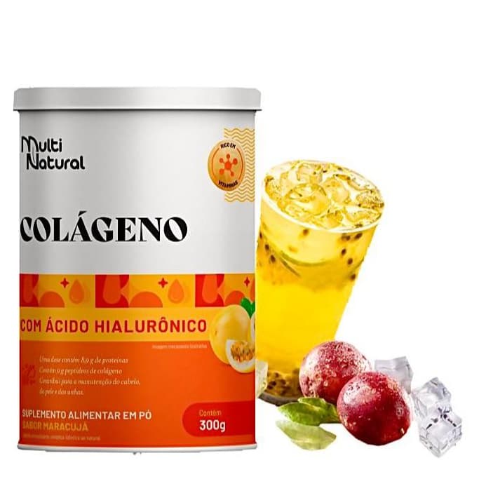 COLÁGENO COM ÁCIDO HIALURÔNICO MARACUJÁ 300g