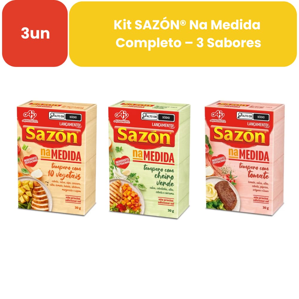 Kit SAZÓN® Na Medida Completo – 3 Unidades