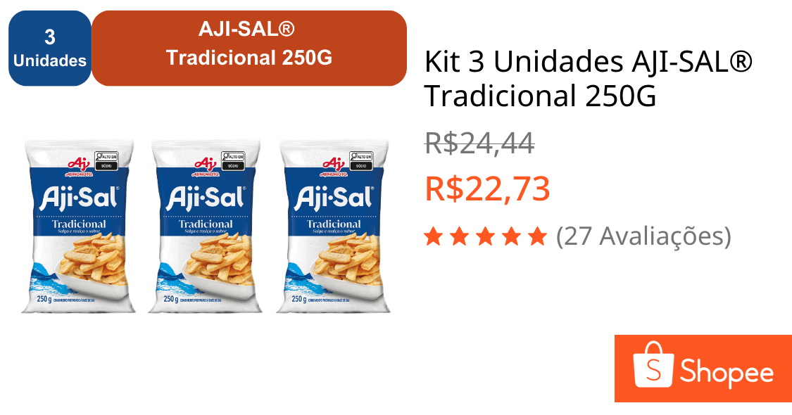 Kit 3 Unidades AJI-SAL® Tradicional 250G