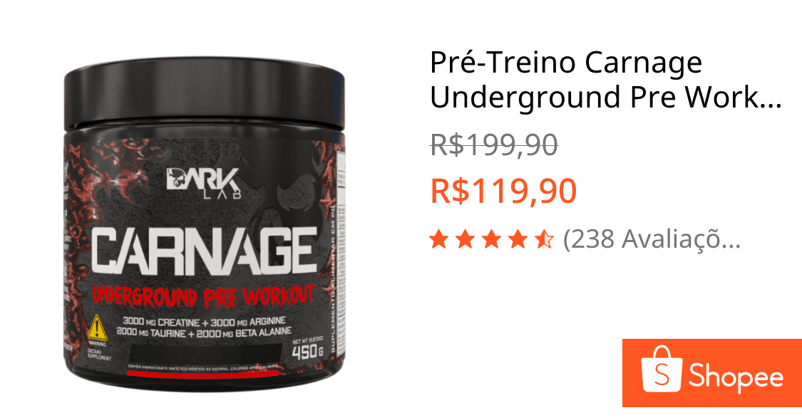 Pré-Treino Carnage Underground Pre Workout 450g Dark Lab
