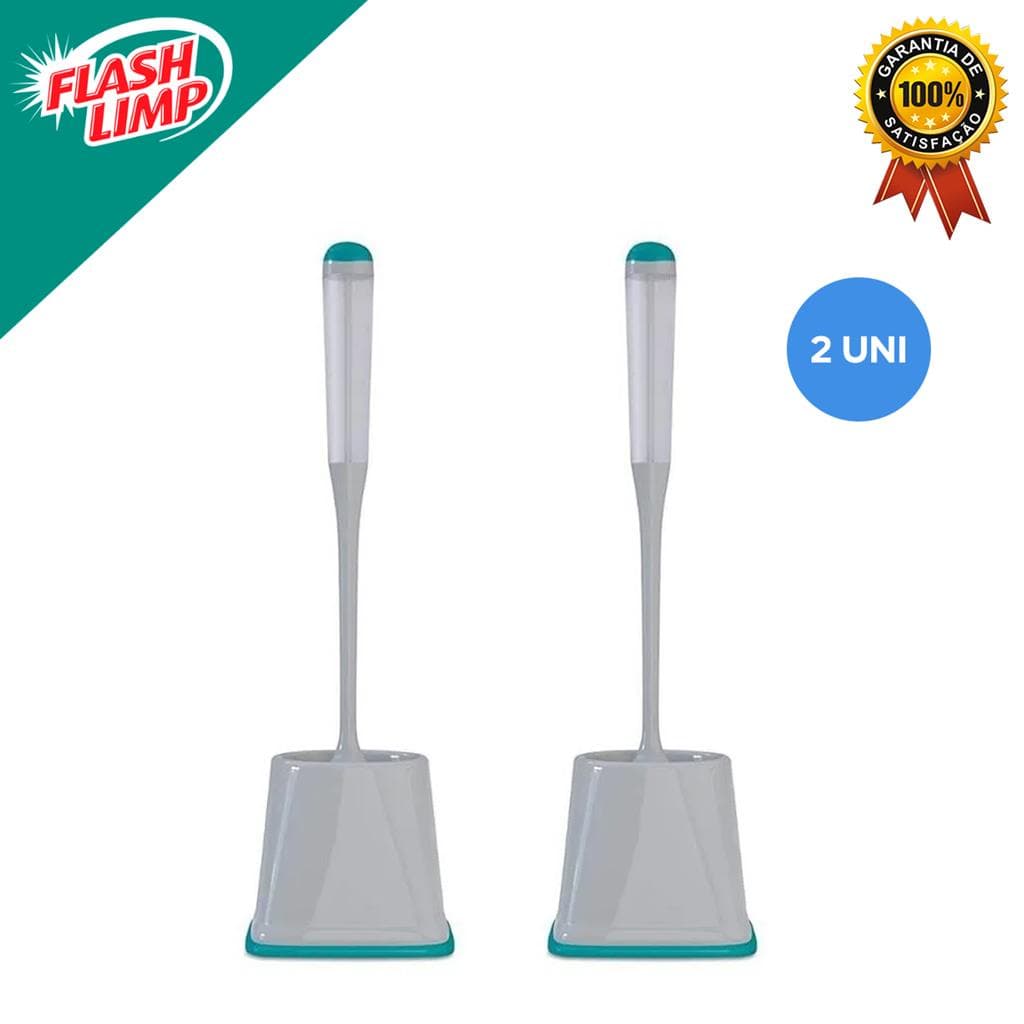 Escova Sanitária Com Dispenser E Suporte 2 Unidades Flash Limp