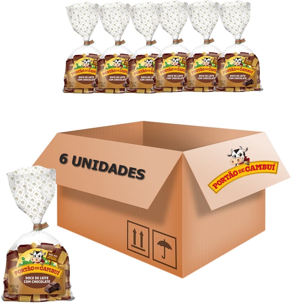 Kit 6x Doce de Leite com Chocolate PORTÃO DO CAMBUÍ 200g