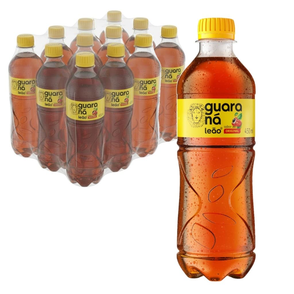 Kit c/ 12und Guaraná LEÃO Sabor Original 450ml