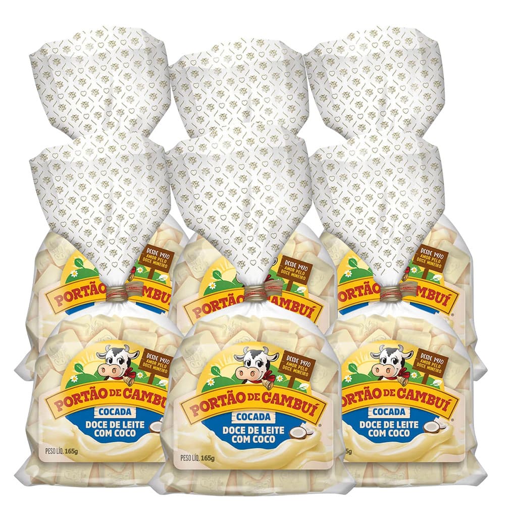 Kit c/ 6und Doce de Leite com Cocada PORTÃO DO CAMBUI 165g