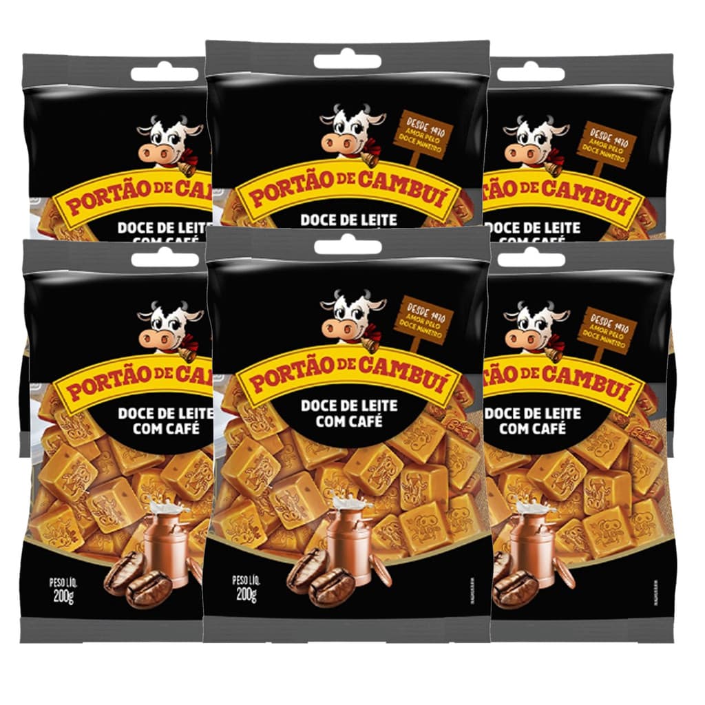 Kit c/6 Doce de Leite com Café DEITADO PORTÃO DO CAMBUÍ 200g