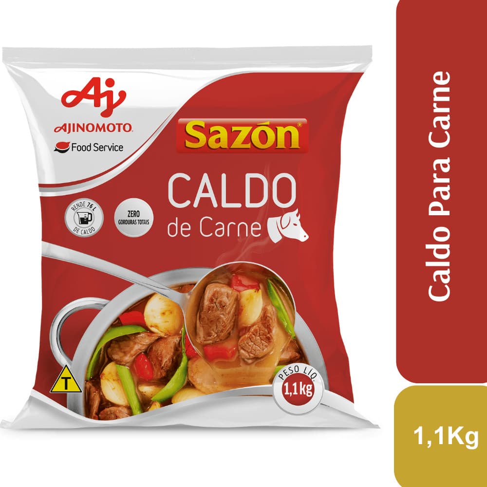 Caldo em pó SAZÓN® Sabor Carnes 1,1KG