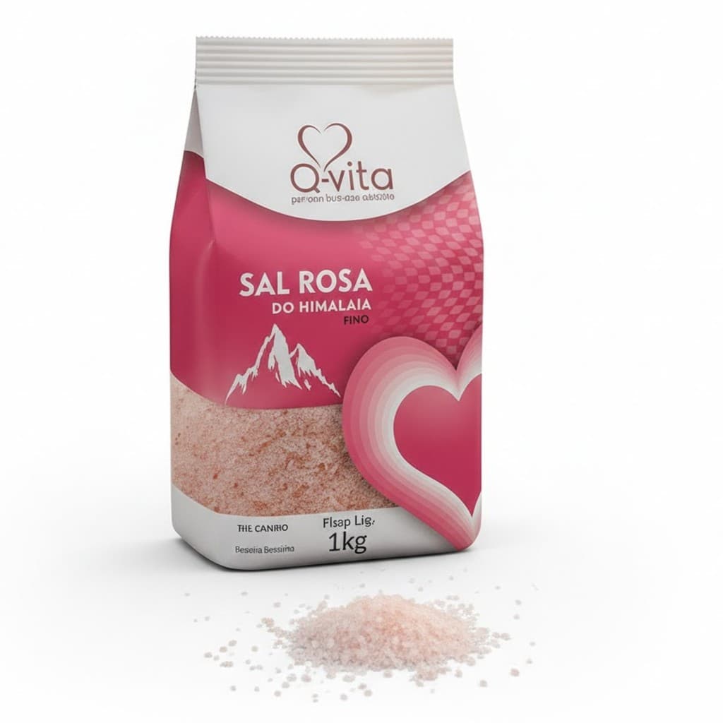 Sal Rosa Himalaia Fino Q-VITA Pacote 1Kg