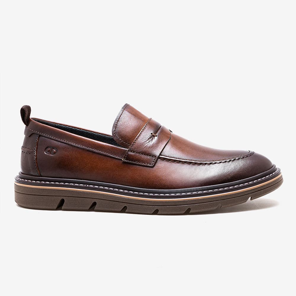 Sapato Couro Metropolitan Jeff Marrom